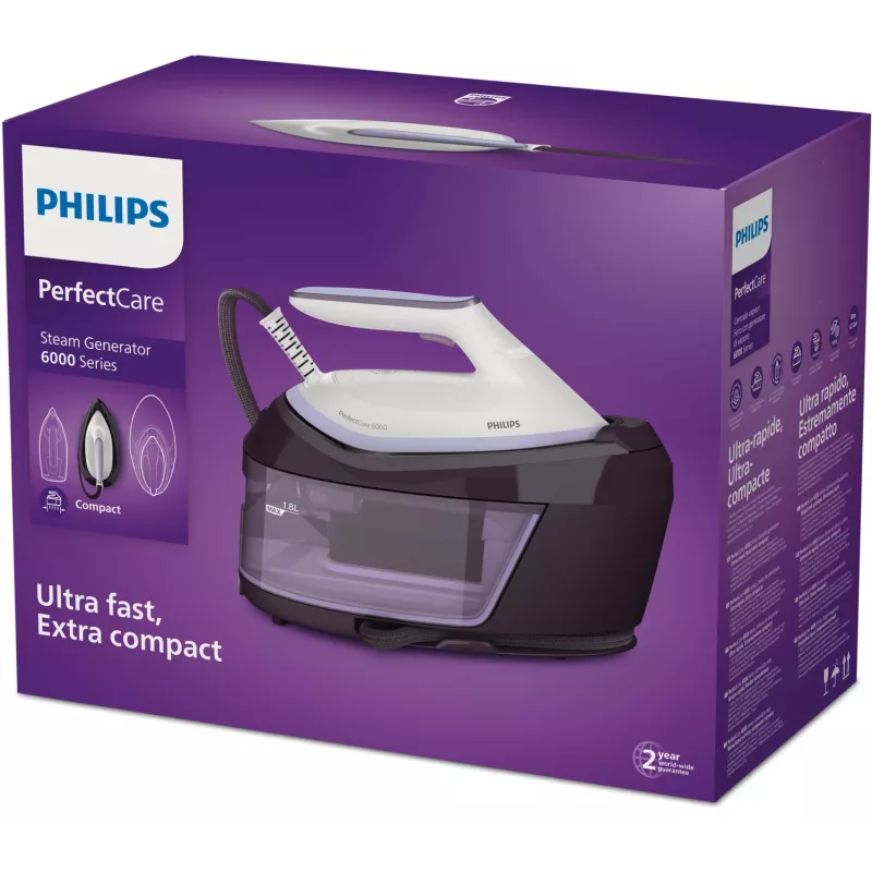 Dampfbügelstation Philips PSG6024/30 — 2400 W, 500 g/min Dampfstoß, 1,8 L Tank, SteamGlide Plus-Bügelsohle