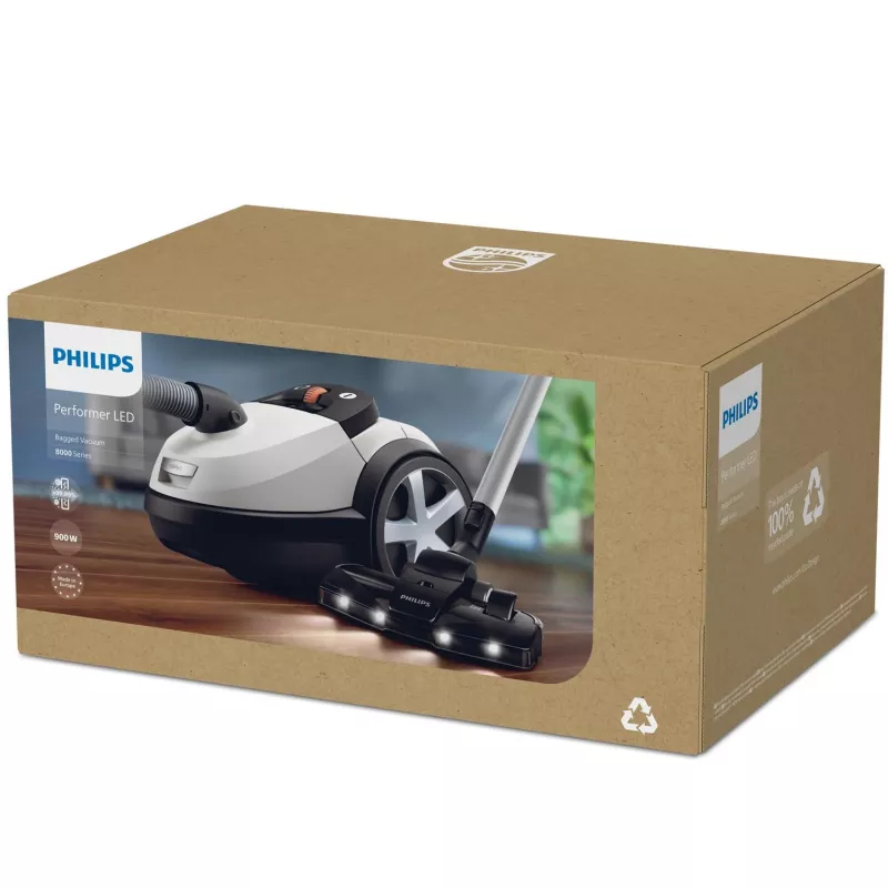 Bodenstaubsauger Philips 8000-Serie XD8142/12 — 900 W, 4-L-Beutel, HEPA, 12 m Aktionsradius