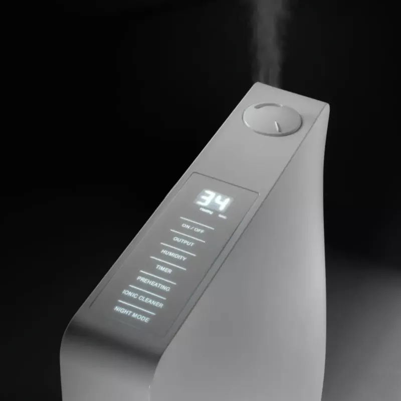 Kompakter Ultraschall-Luftbefeuchter für zu Hause Stylies Leonis – leiser Betrieb, feiner Nebel für Wohnzimmer, Schlafzimmer und Büros