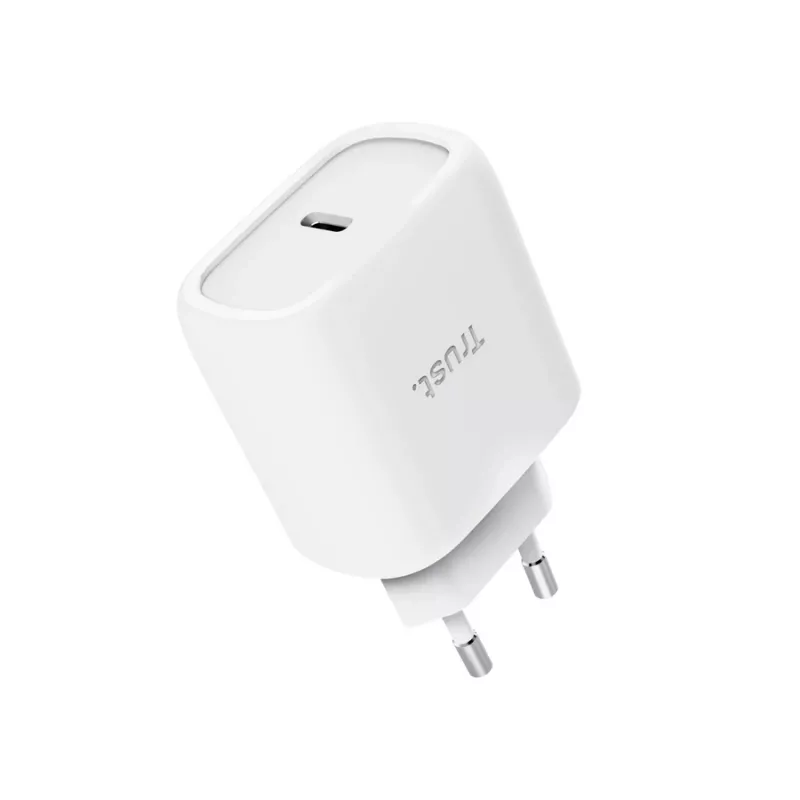 TRUST Maxo 45W USB-C GaN-Ladegerät, 45 W, USB-C-Ausgang, max. 20 V, 2 m Kabel, Weiß