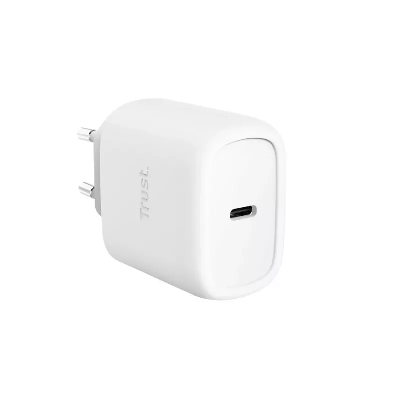 TRUST Maxo 45W USB-C GaN-Ladegerät, 45 W, USB-C-Ausgang, max. 20 V, 2 m Kabel, Weiß