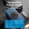 Auto-Ladegerät Vention Two-Port USB A+C(18/20) Grau Mini Style Aluminiumlegierung Typ