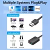 Vention 2-Port externe USB-Soundkarte 0,15 m Schwarz 2.1 Kanäle 16 Bit