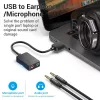 Vention 2-Port externe USB-Soundkarte 0,15 m Schwarz 2.1 Kanäle 16 Bit