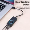 Vention USB 2.0 Externer Stereo-Sound-Adapter mit Lautstärkeregelung 0,15 M Schwarz ABS