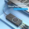 Vention USB 2.0 Externer Stereo-Sound-Adapter mit Lautstärkeregelung 0,15 M Schwarz ABS
