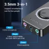 Vention USB 2.0 Externer Stereo-Sound-Adapter mit Lautstärkeregelung 0,15 M Schwarz ABS