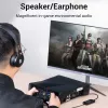 Vention USB 2.0 Externer Stereo-Sound-Adapter mit Lautstärkeregelung 0,15 M Schwarz ABS