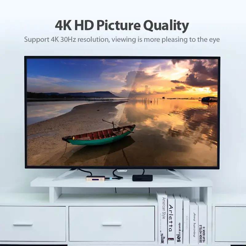 HDMI Splitter Vention 1 In 4 Out 4K@30Hz Gold Aluminiumlegierung