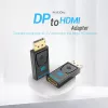 Vention DisplayPort Stecker auf HDMI Buchse Adapter Schwarz DP HDMI Gold beschichtet