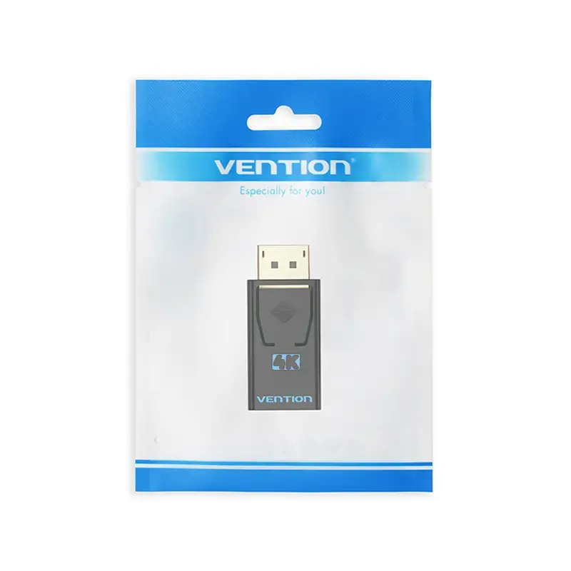 Vention DisplayPort Stecker auf HDMI Buchse Adapter Schwarz DP HDMI Gold beschichtet