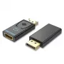 Vention DisplayPort Stecker auf HDMI Buchse Adapter Schwarz DP HDMI Gold beschichtet