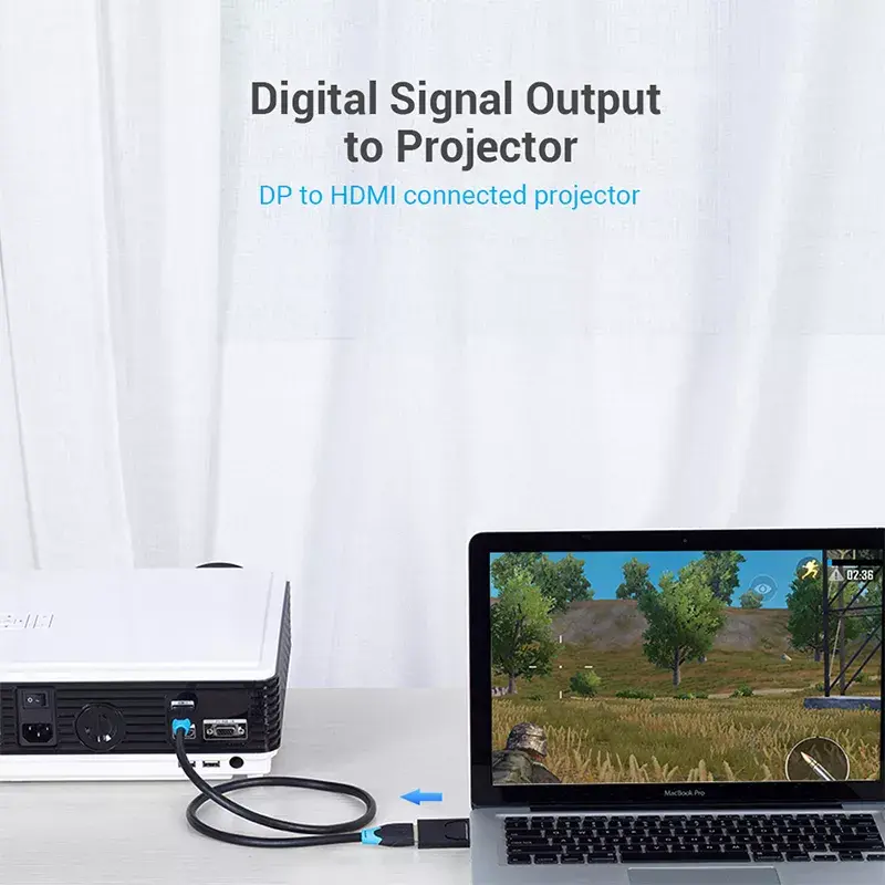 DisplayPort-auf-HDMI-Adapter Vention HBKB0 – DP-Stecker auf HDMI-Buchse, schwarz, vergoldete Kontakte
