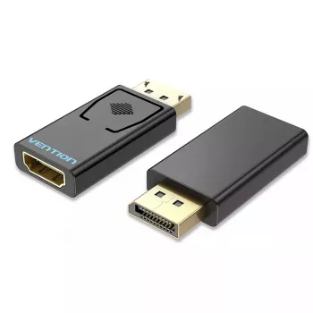 DisplayPort-auf-HDMI-Adapter Vention HBKB0 – DP-Stecker auf HDMI-Buchse, schwarz, vergoldete Kontakte