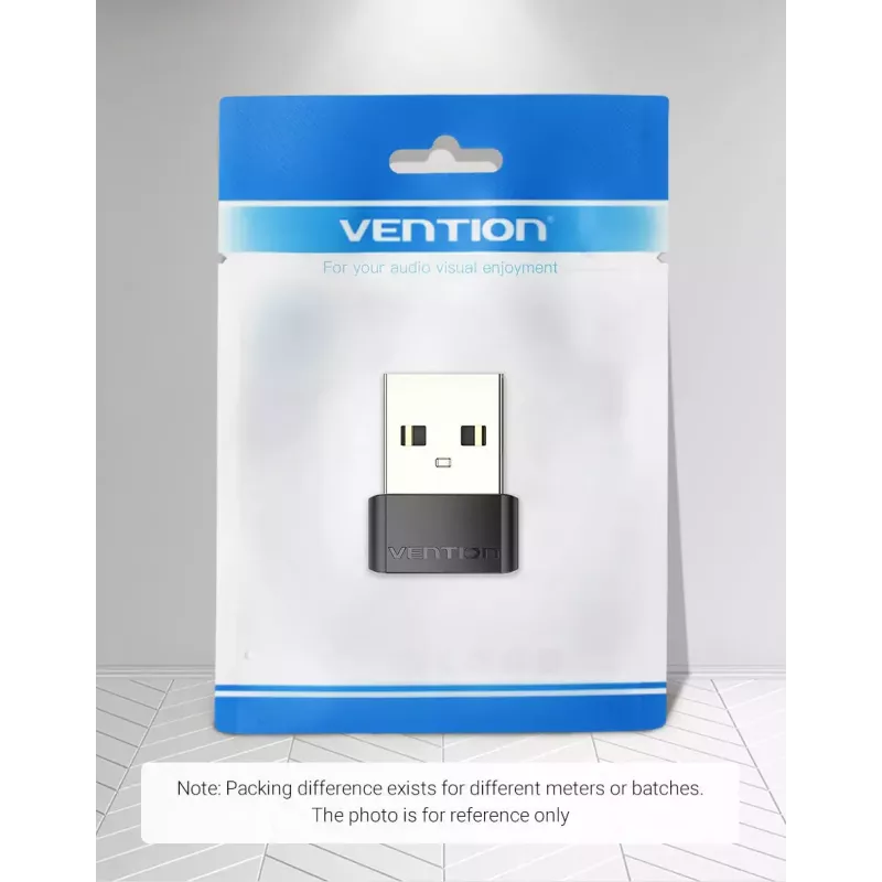 USB Adapter Vention CDWB0 USB 2.0 Stecker auf USB-C Buchse Schwarz PVC