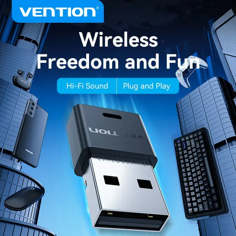 USB Bluetooth Netzwerkadapter Vention NAHB0 — kabelloser USB-Host, Bluetooth-Schnittstelle, schwarz