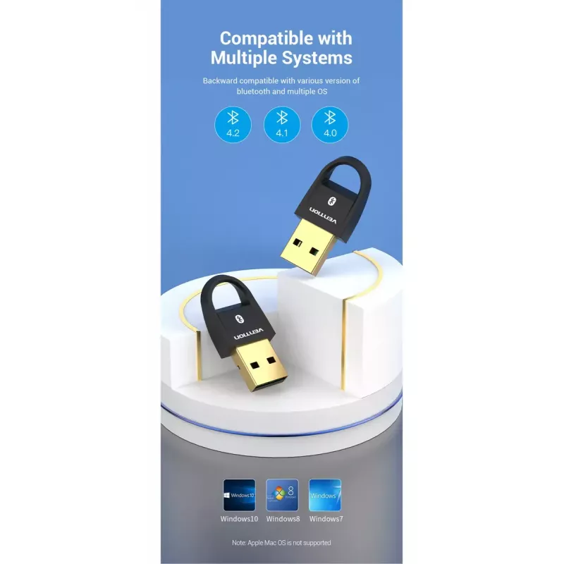 USB Bluetooth 5.0 Adapter Vention CDSB0 Schwarz