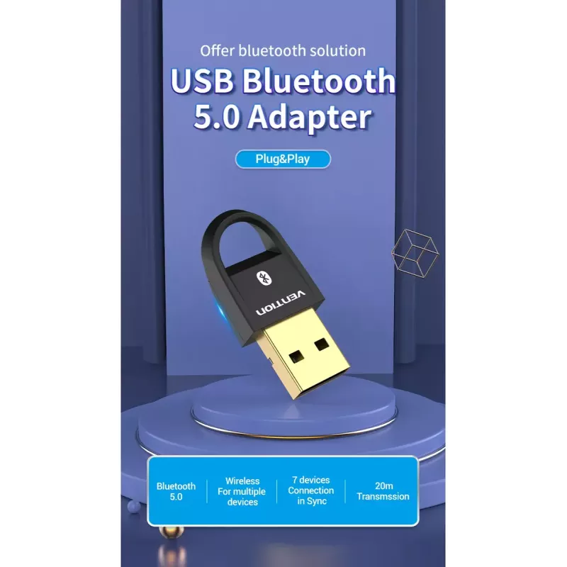 USB Bluetooth 5.0 Adapter Vention CDSW0 Kabelgebundene Konnektivität