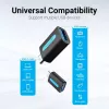 Vention USB-C auf USB 3.0 OTG Adapter CDUB0 — USB-C Stecker auf USB-A Buchse, schwarz PVC, vernickelte Kontakte