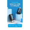 Vention USB-C auf USB 3.0 OTG Adapter CDUB0 — USB-C Stecker auf USB-A Buchse, schwarz PVC, vernickelte Kontakte