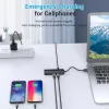 USB 2.0 Hub Vention 3-Port mit 100M Ethernet Adapter, USB 2.0 Host, 4 Ports, Schwarz
