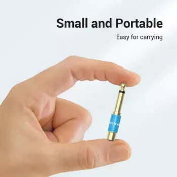 Audio-Adapter Vention VDD-C03 — 6,5mm (Stecker) auf Cinch (Buchse), vergoldete Kontakte, blau