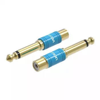 Audio-Adapter Vention VDD-C03 — 6,5mm (Stecker) auf Cinch (Buchse), vergoldete Kontakte, blau