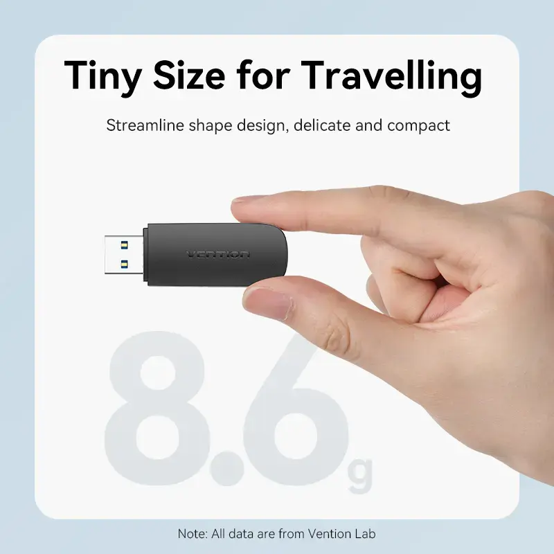 Vention 2-in-1 USB 3.2 Gen 1 (USB 3.0) Kartenleser — SD & MicroSD, Schwarz, Kompakt
