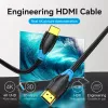 HDMI-Kabel Vention 2 m, HDMI 2.0, 18 Gbit/s, 4K@60Hz, HDR, ARC, Ethernet, schwarz