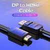Vention DP-auf-HDMI-Kabel 1,5 m Schwarz DisplayPort HDMI 1,5 m