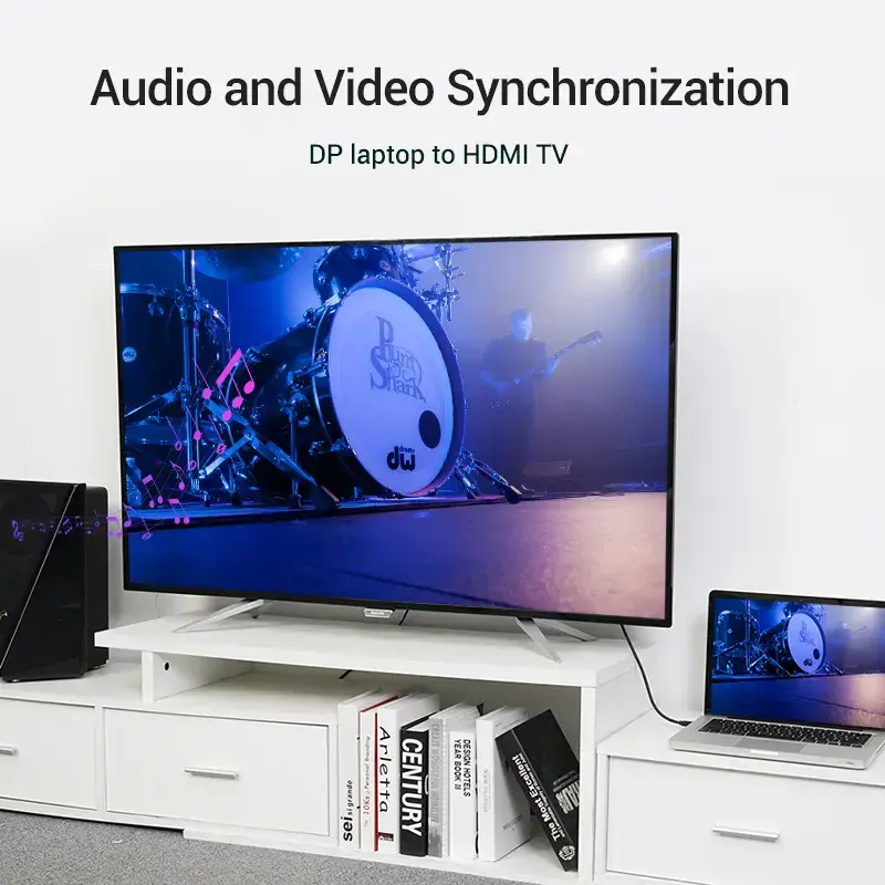 Vention DP-auf-HDMI-Kabel 1,5 m Schwarz DisplayPort HDMI 1,5 m