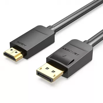 Vention DP-auf-HDMI-Kabel 1,5 m Schwarz DisplayPort HDMI 1,5 m