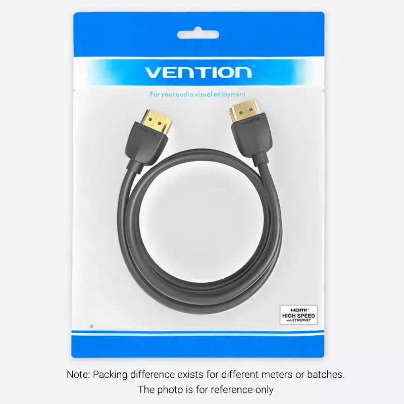 Vention Tragbares HDMI-Kabel 1M Schwarz 2.0 18 Gbit/s