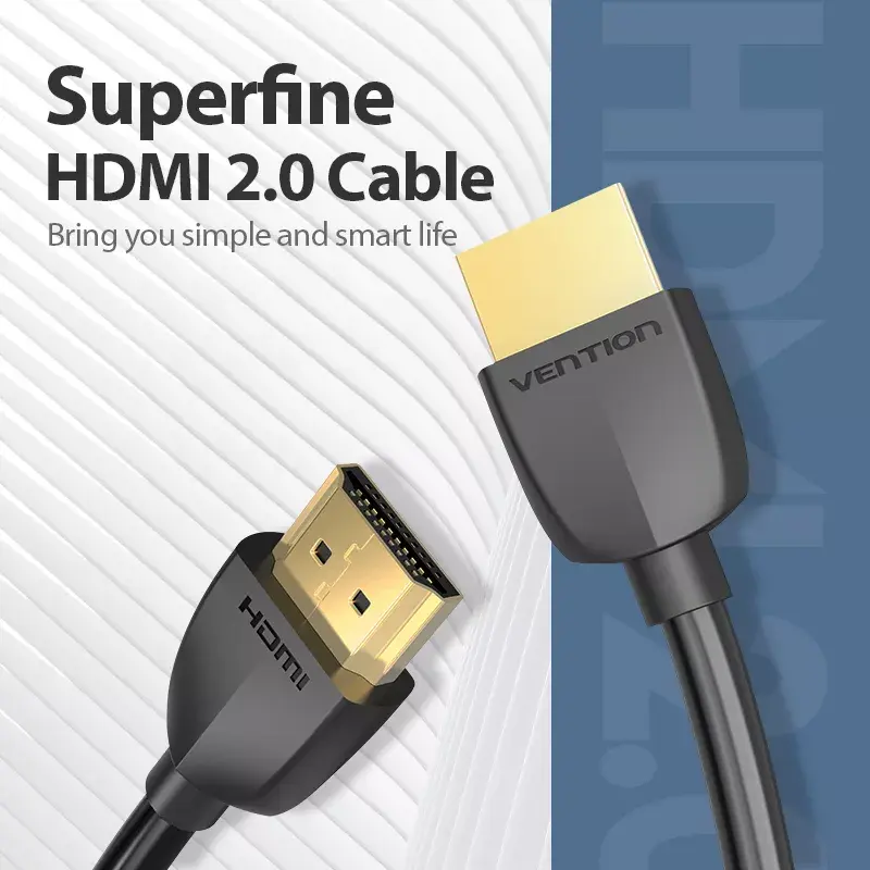 Vention Tragbares HDMI-Kabel 1M Schwarz 2.0 18 Gbit/s