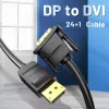 DisplayPort-auf-DVI-Kabel Vention HAFBH – DisplayPort auf DVI, 1 m, schwarz, 5,2 mm