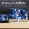 DisplayPort-auf-DVI-Kabel Vention HAFBH – DisplayPort auf DVI, 1 m, schwarz, 5,2 mm