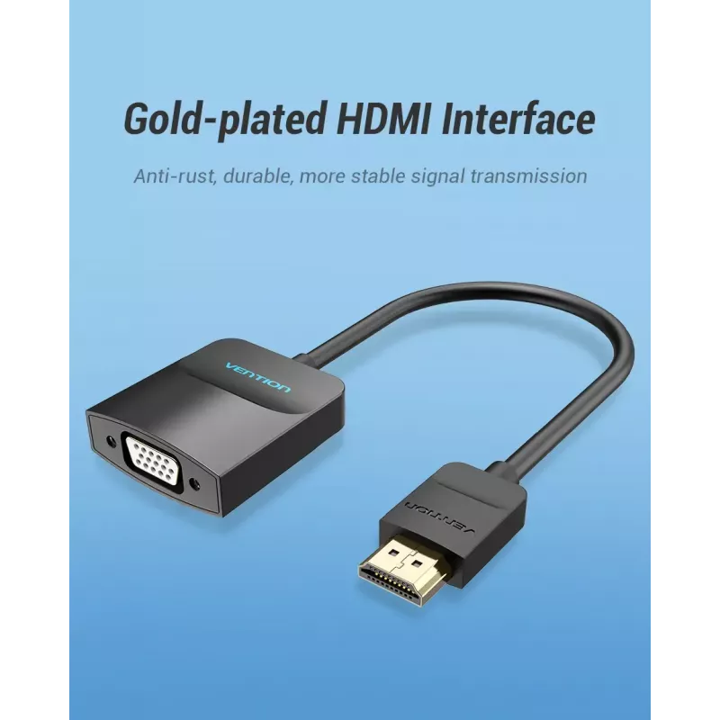 Vention HDMI-zu-VGA-Konverter 0,15 m Schwarz HDMI Typ A VGA