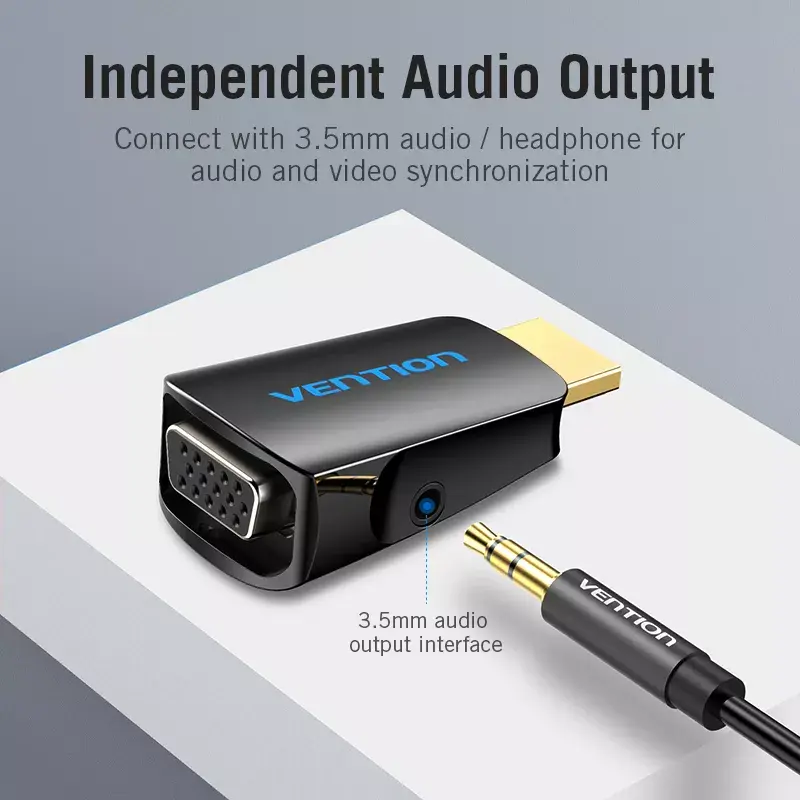 HDMI-zu-VGA-Konverter Vention AIDB0 1080p Schwarz