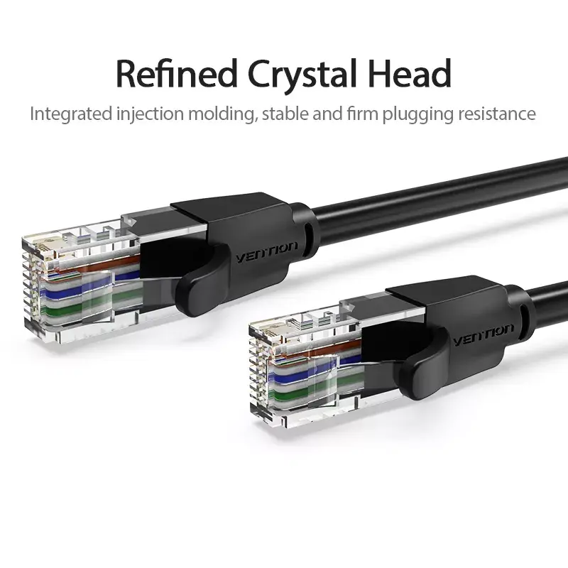 Vention Cat.6 UTP-Patchkabel 3m Schwarz 1000 Mbit/s RJ-45