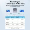 Vention bidirektionaler 2-Port-8K-HDMI-Umschalter AKPH0, HDMI 2.1, 7680×4320@60Hz, USB-C-Stromversorgung, Aluminium, Grau