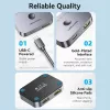 Vention bidirektionaler 2-Port-8K-HDMI-Umschalter AKPH0, HDMI 2.1, 7680×4320@60Hz, USB-C-Stromversorgung, Aluminium, Grau