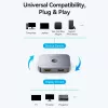 Vention bidirektionaler 2-Port-8K-HDMI-Umschalter AKPH0, HDMI 2.1, 7680×4320@60Hz, USB-C-Stromversorgung, Aluminium, Grau