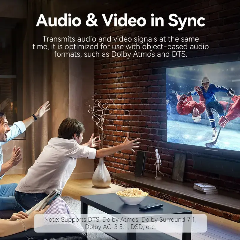 HDMI 2-Port Bi-Direction 4K Switcher Vention AKOB0 — 3 HDMI-Anschlüsse, 3840×2160@60Hz, ABS, Plug and Play