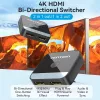 HDMI 2-Port Bi-Direction 4K Switcher Vention AKOB0 — 3 HDMI-Anschlüsse, 3840×2160@60Hz, ABS, Plug and Play