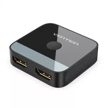 HDMI 2-Port Bi-Direction 4K Switcher Vention AKOB0 — 3 HDMI-Anschlüsse, 3840×2160@60Hz, ABS, Plug and Play