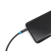 Audio-Verlängerungskabel Vention 3,5 mm 1,5 m, Stecker auf Buchse, baumwollummantelt, schwarze Metallausführung