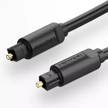 Optisches Glasfaserkabel Vention 1M Schwarz TOSLINK Stecker auf Stecker