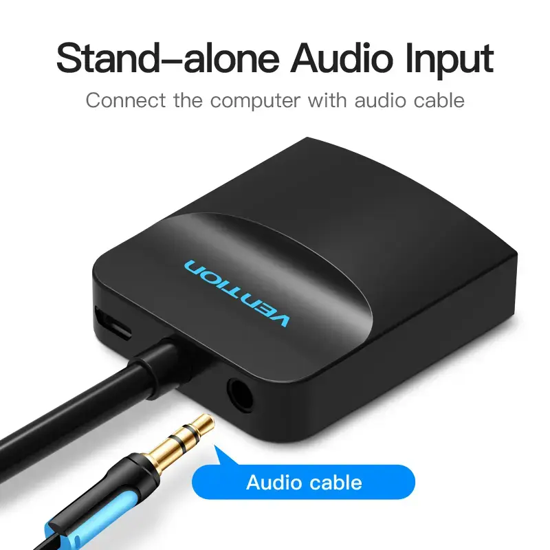 VGA zu HDMI Konverter Vention 0,15 m Schwarz VGA HDMI Mikro-USB Audio