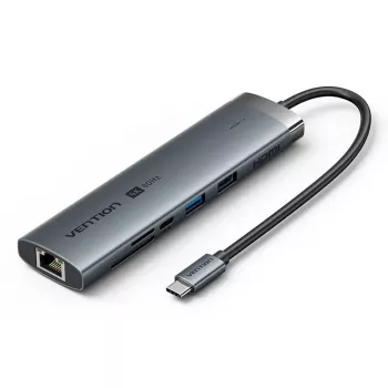 Dockingstation Vention 9-in-1 USB-C TGVHB — RJ-45, HDMI 4K@60Hz, USB 3.2 Gen1, SD/MicroSD, 1x USB-C