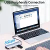 Dockingstation Vention Multifunktions-USB-C auf HDMI USB3.0x3 RJ45 SD TF TRRS 3,5mm PD 0,15M Grau Aluminiumlegierung